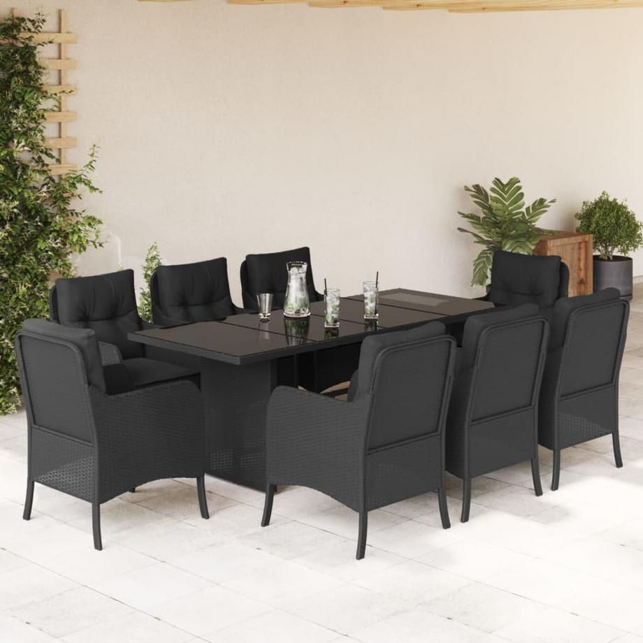 VidaXL Ensemble à manger de jardin rotin synthétique  