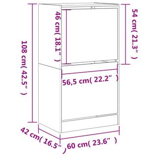 VidaXL scarpiera Legno multistrato  