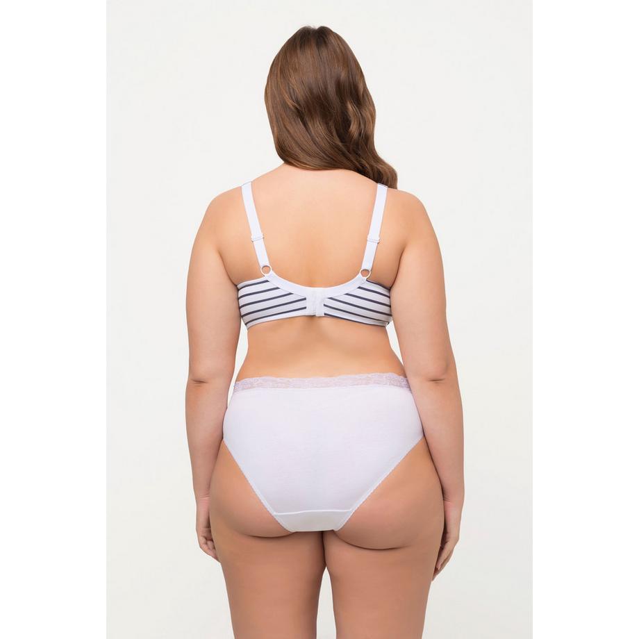 Ulla Popken Soutien-gorge sans Armatures Bonnets Souples Rayures  