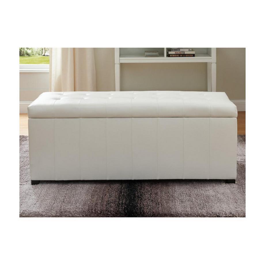 Vente-unique Cassapanca portaoggetti in similpelle Bianco - CONCIERTO  