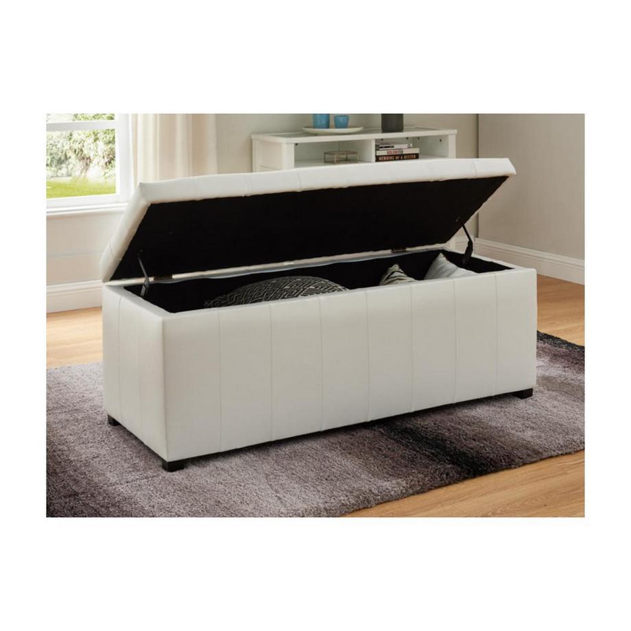 Vente-unique Cassapanca portaoggetti in similpelle Bianco - CONCIERTO  