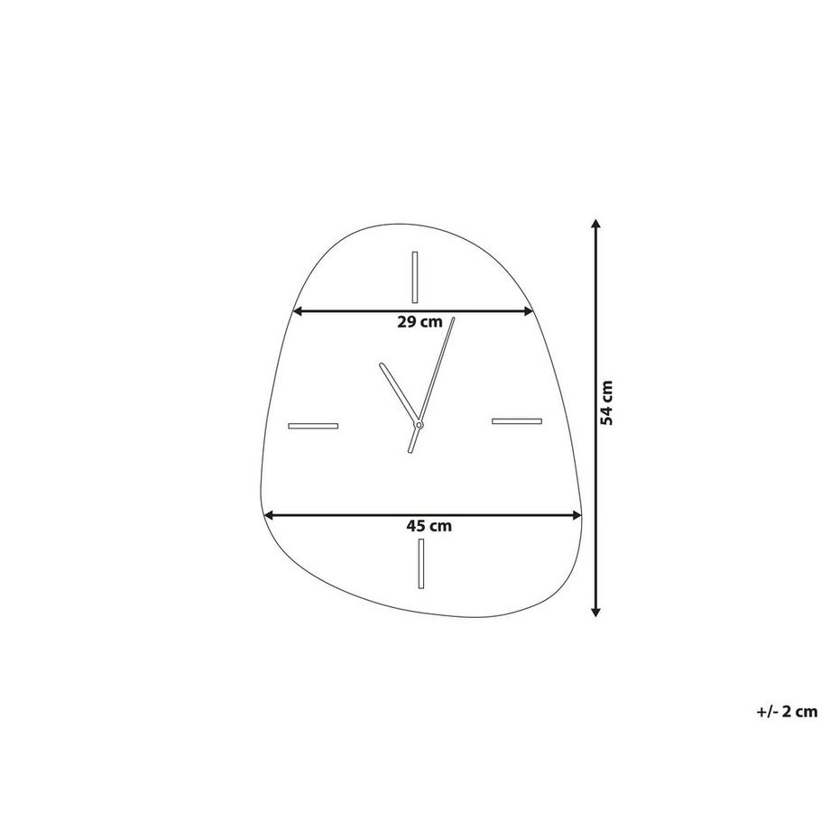 Beliani Horloge murale en Verre Moderne ALMANSA  
