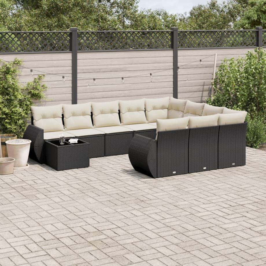 VidaXL Ensemble de canapés de jardin rotin synthétique  