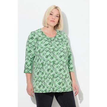 Shirt, Blüten, A-Linie, Rundhals, 3/4-Arm