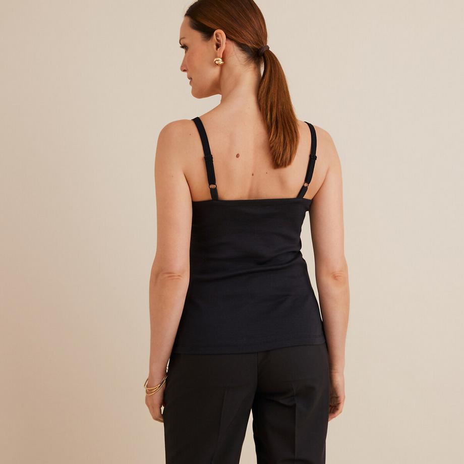 La Redoute Collections Tanktop V-Ausschnitt schmale Träger  