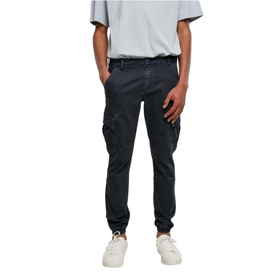 cargohose aus verwaschenem twill