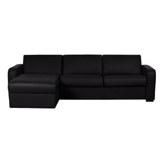 Vente-unique Ecksofa Leder mit Schlaffunktion BEVIS Mit Matratze Ecke Links  