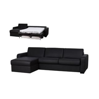 Vente-unique Ecksofa Leder mit Schlaffunktion BEVIS Mit Matratze Ecke Links  