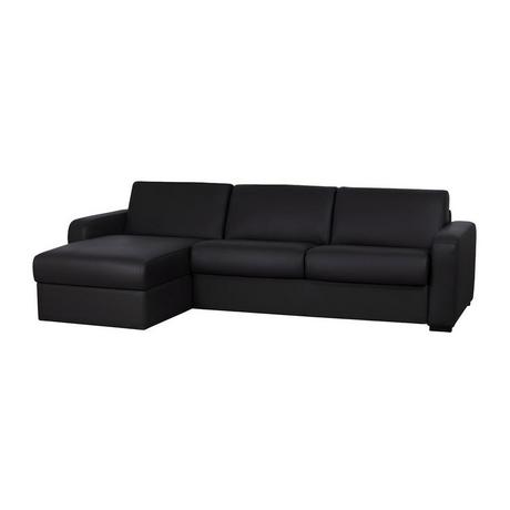 Vente-unique Ecksofa Leder mit Schlaffunktion BEVIS Mit Matratze Ecke Links  