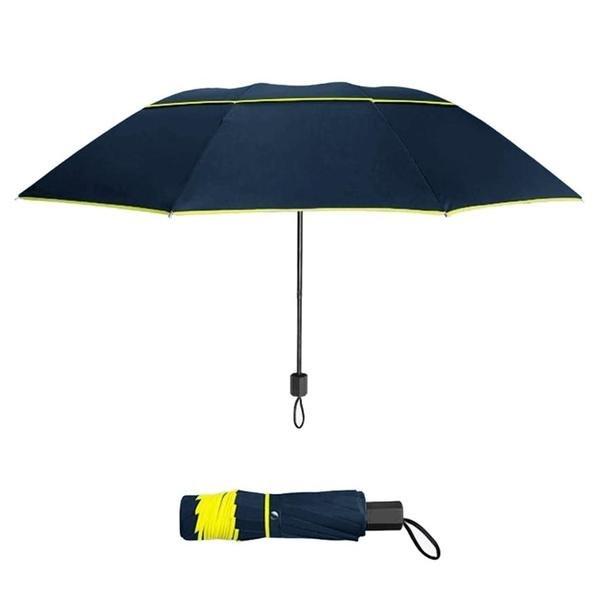 eStore  Windfester Regenschirm, 130 cm - Blau 