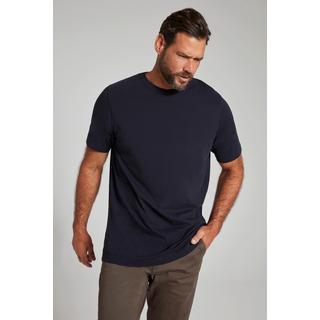 JP1880  T-shirt Basic en coton peigné, col rond marine foncé 