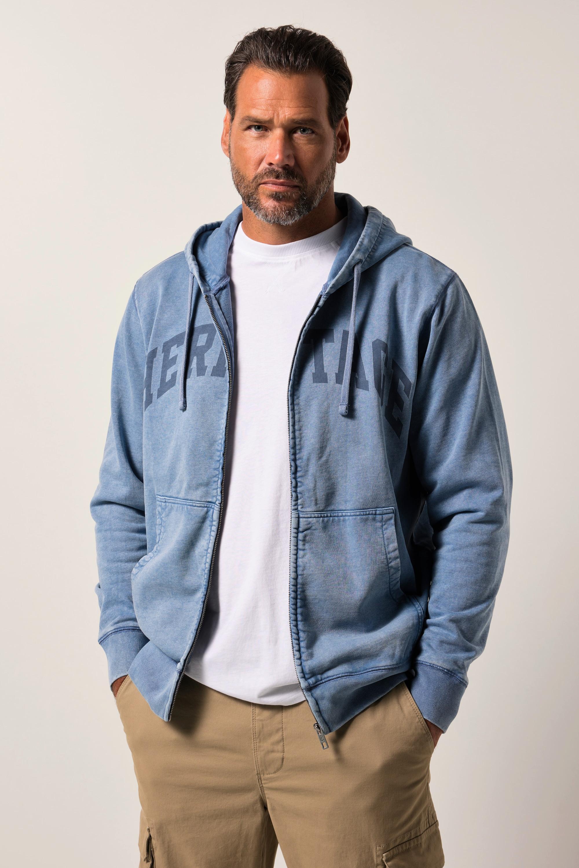 JP1880 Sweatjacke Kängurutasche Vintage Look  