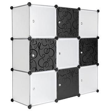 Armoire de rangerment 9 Cubes enfichables avec porte