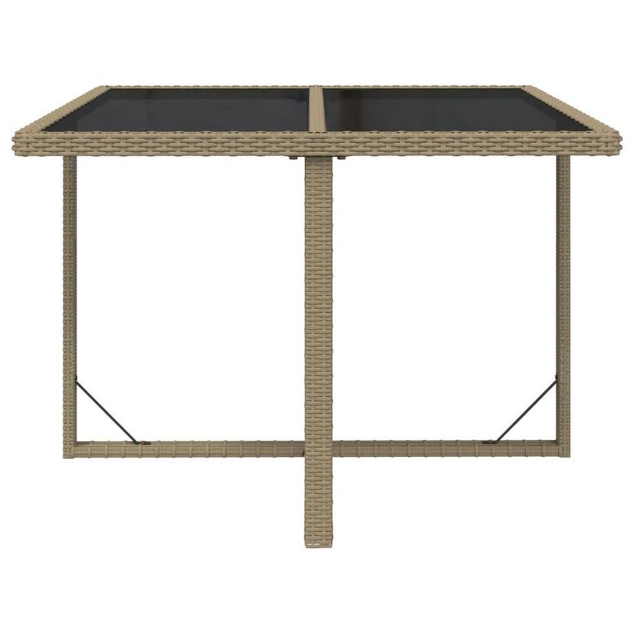 VidaXL Table de jardin rotin synthétique  