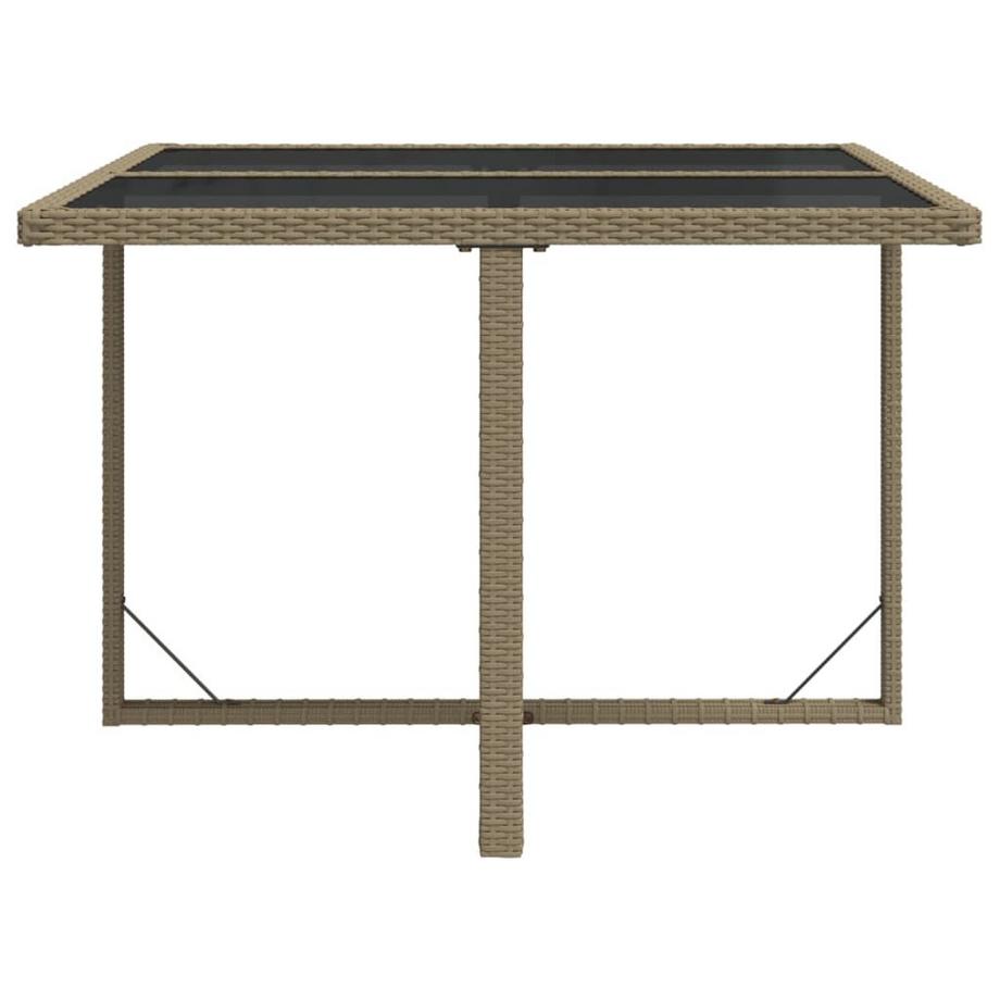 VidaXL Table de jardin rotin synthétique  