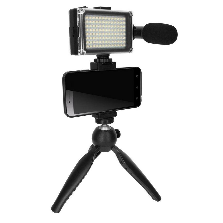 Puluz  Kit da Vlog Treppiedi + Faro LED, Puluz 