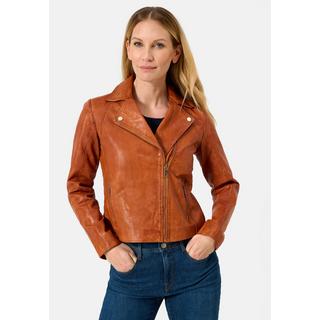 RICANO  Lederjacke, Bikerjacke mit Reverskragen 