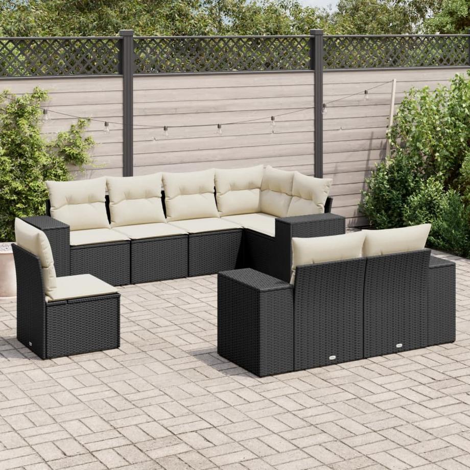 VidaXL set divano da giardino Polirattan  