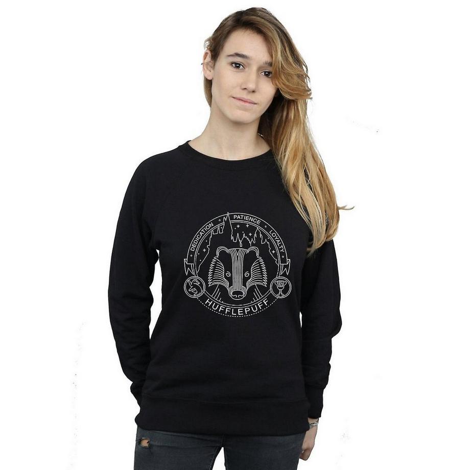 HARRY-POTTER Hufflepuff Sweatshirt Imprimé Graphique  