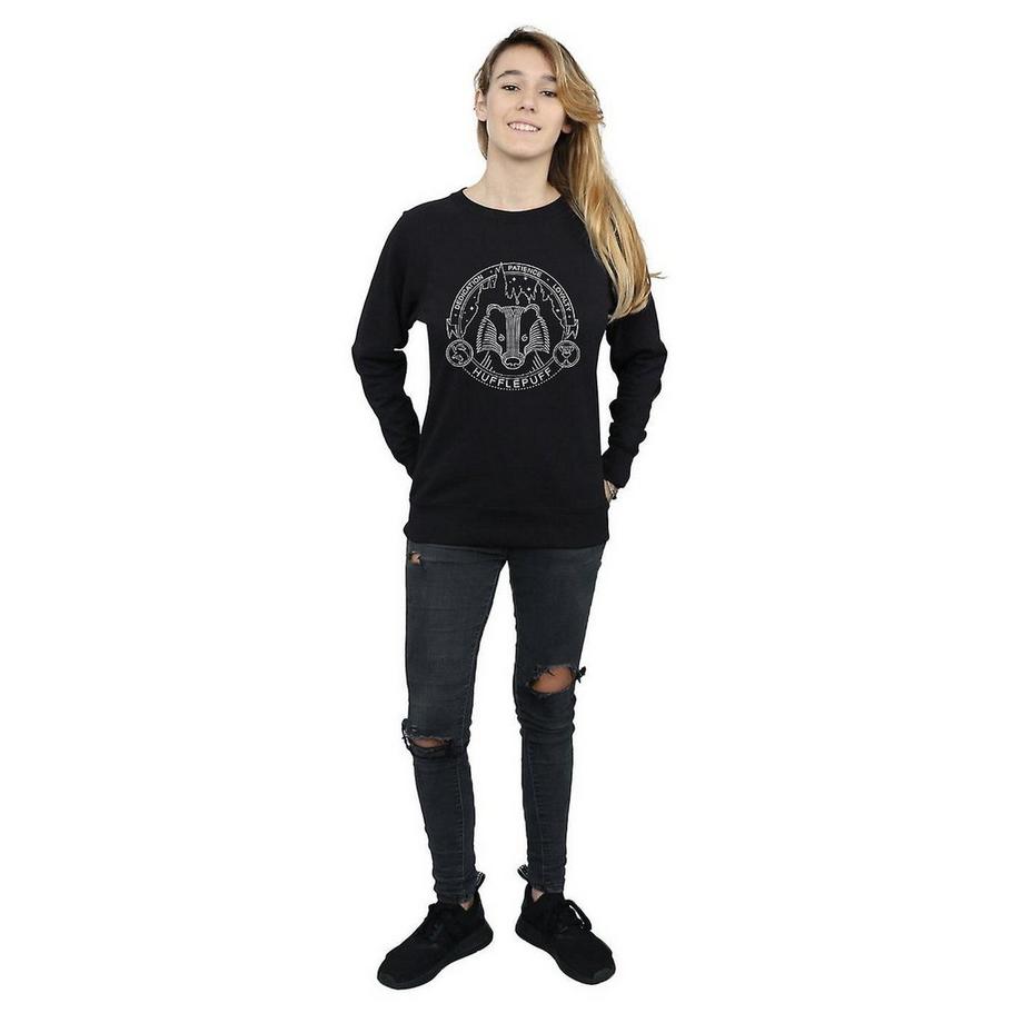 HARRY-POTTER Hufflepuff Sweatshirt Imprimé Graphique  