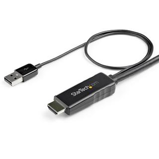 STARTECH.COM  StarTech.com Câble Adaptateur HDMI vers DisplayPort de 2m - 4K 30Hz - M/M - Câble Convertisseur Actif HDMI 1.4 vers DP 1.2 avec Audio - Alimenté par USB - Mac & Windows - Laptop HDMI vers Écran DP 