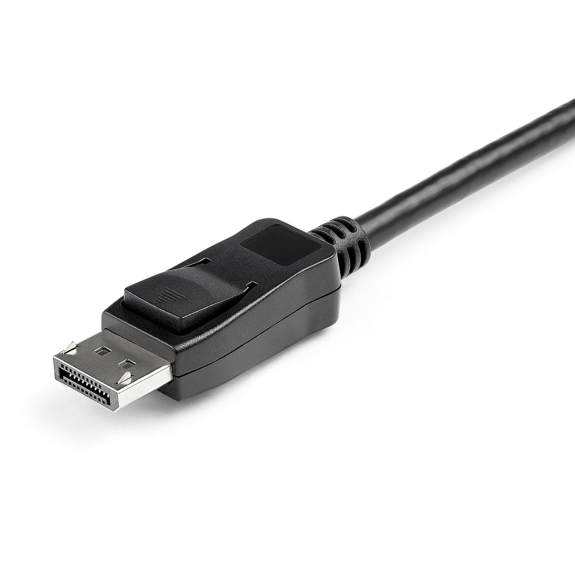 STARTECH.COM  StarTech.com Câble Adaptateur HDMI vers DisplayPort de 2m - 4K 30Hz - M/M - Câble Convertisseur Actif HDMI 1.4 vers DP 1.2 avec Audio - Alimenté par USB - Mac & Windows - Laptop HDMI vers Écran DP 