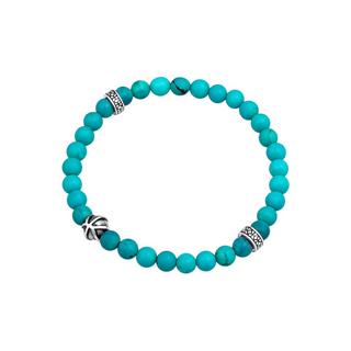 Kuzzoi  Armband  Perlenarmband Howlith Türkis 925Er Silber 