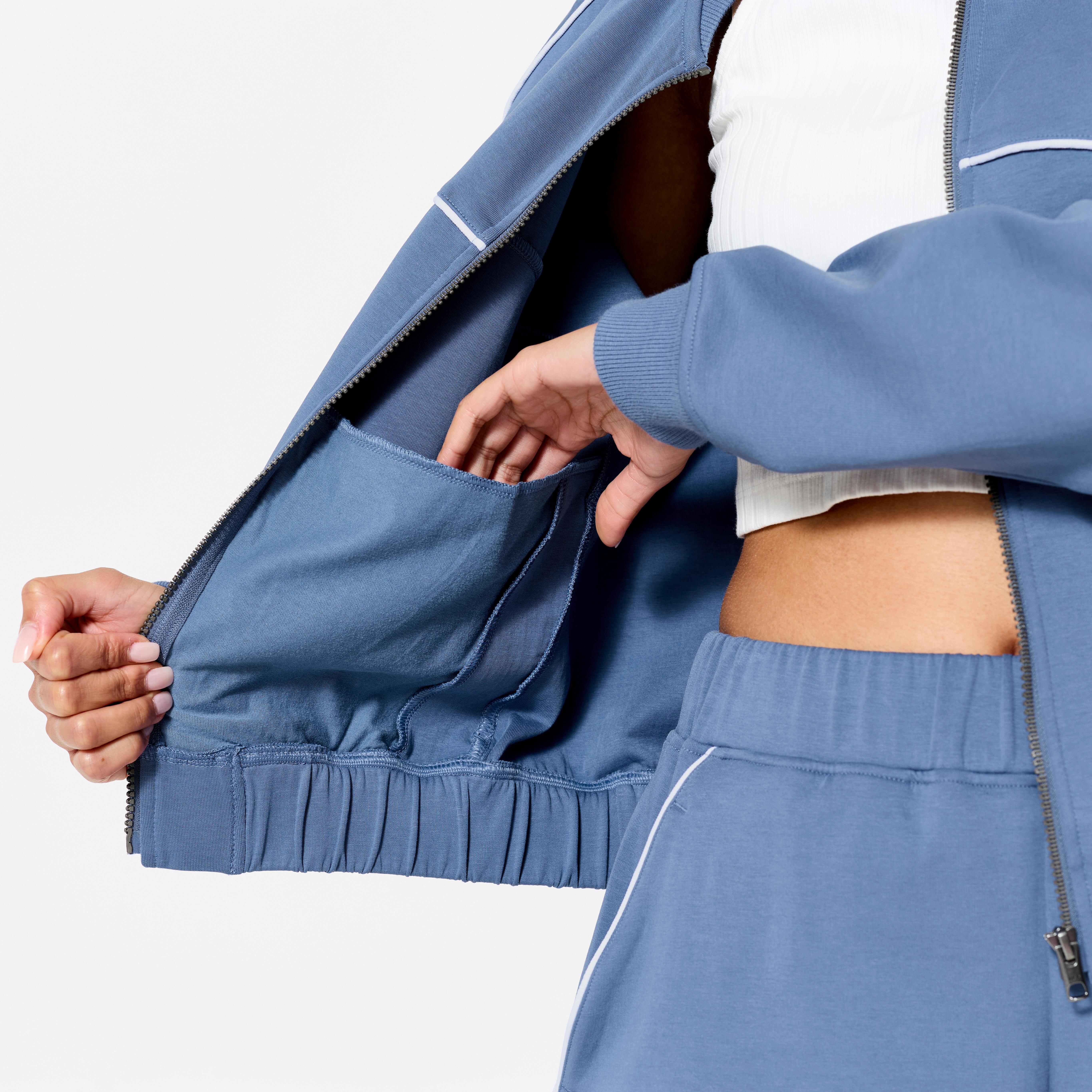 DOMYOS Baumwoll Bomberjacke mit Reissverschluss  