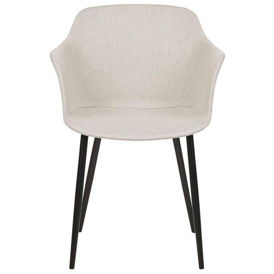 Beliani Lot de 2 chaises de salle à manger en Tissu Rétro ELIM  