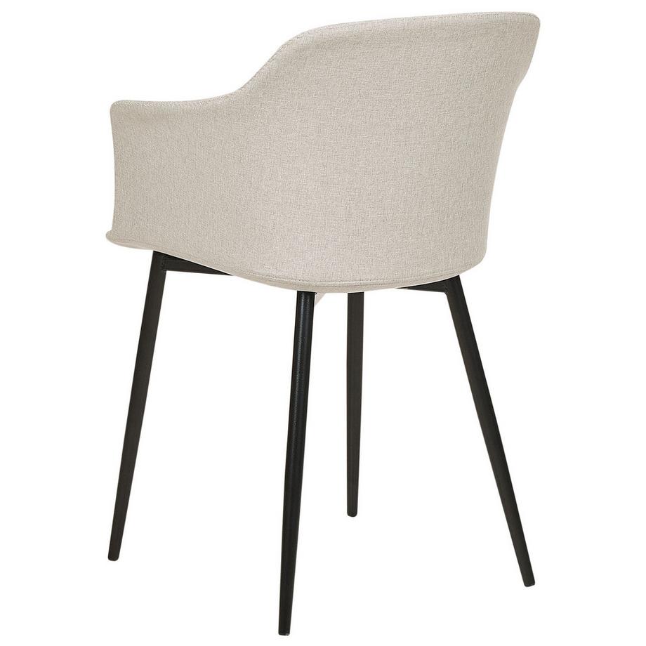 Beliani Lot de 2 chaises de salle à manger en Tissu Rétro ELIM  