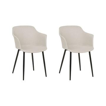 Lot de 2 chaises en Polyester Rétro ELIM