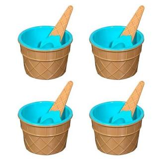 Northio 4x Bols en Verre avec Cuillères  