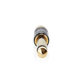 Nedis  Mono-Audio-Adapter | 6,35 mm Hane | RCA Hona | Goldblech | Rak | Metall | Metall | 1 St. | Schloss 