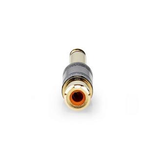 Nedis  Mono-Audio-Adapter | 6,35 mm Hane | RCA Hona | Goldblech | Rak | Metall | Metall | 1 St. | Schloss 