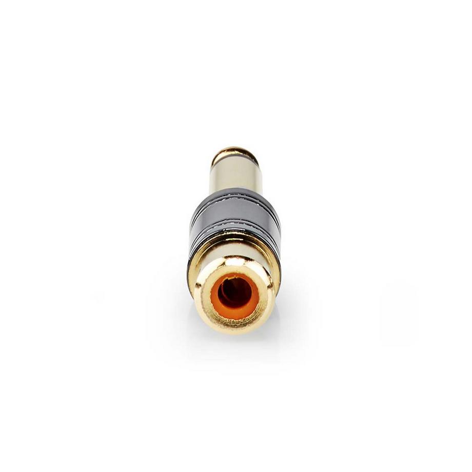 Nedis  Mono-Audio-Adapter | 6,35 mm Hane | RCA Hona | Goldblech | Rak | Metall | Metall | 1 St. | Schloss 