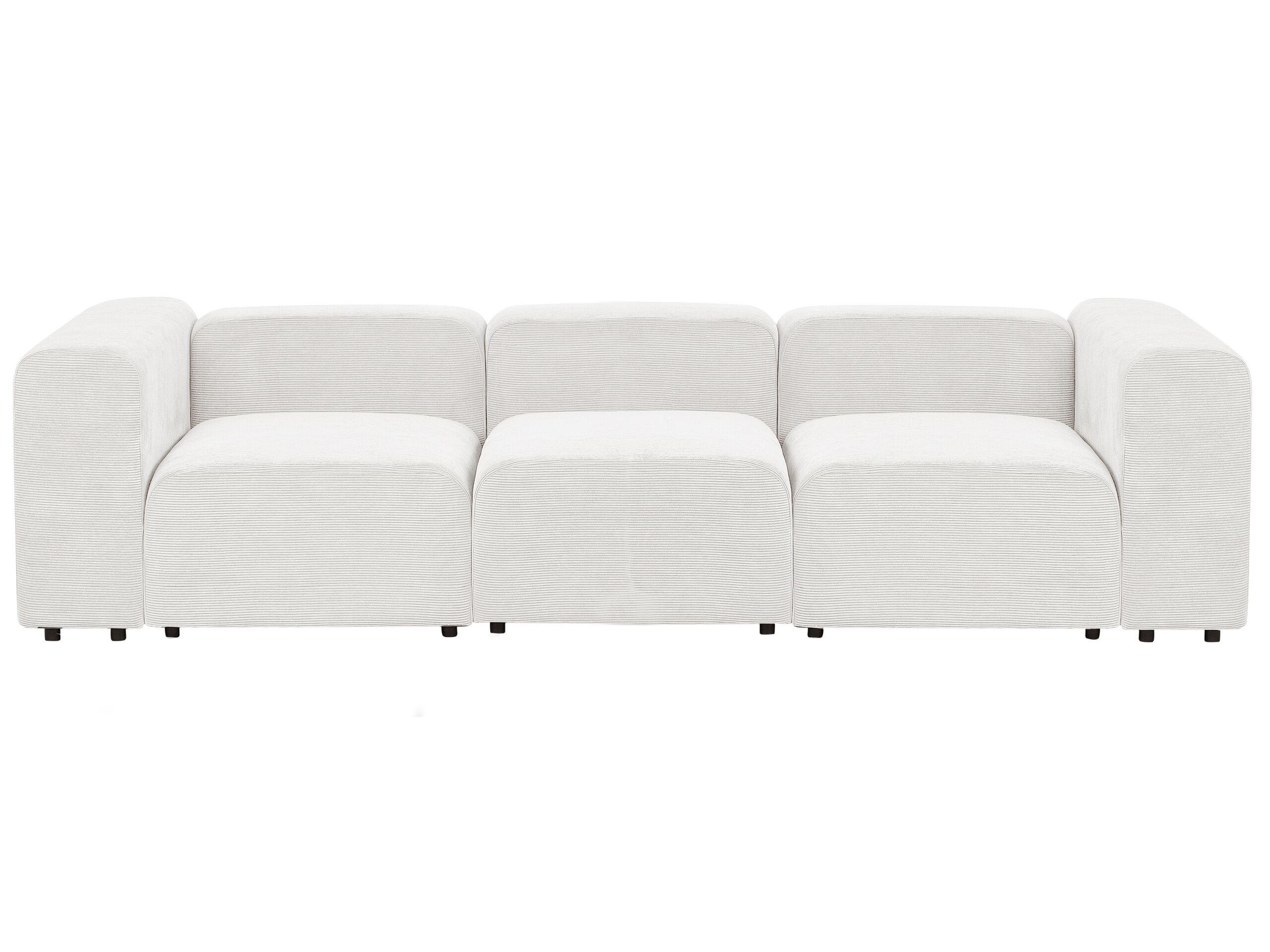 Beliani 3 Sitzer Sofa aus Cord Modern FALSTERBO  