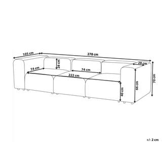 Beliani 3 Sitzer Sofa aus Cord Modern FALSTERBO  