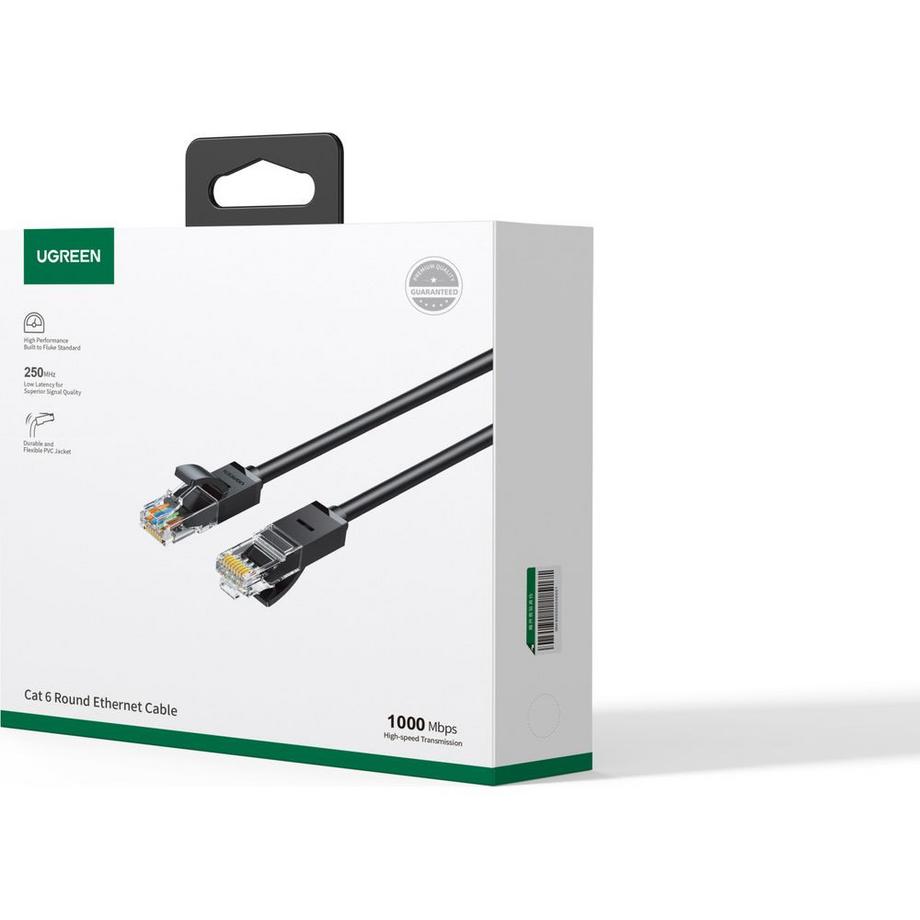 UGREEN  Câble réseau Ethernet Ugreen RJ45, Cat6, UTP, 1000Mbps, 3m - Noir 