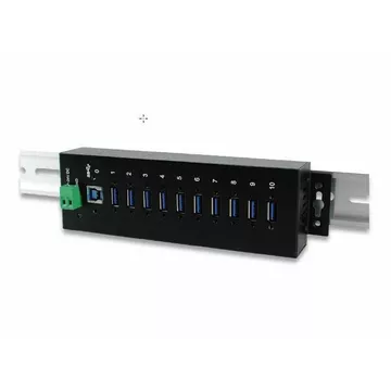 EX-1110HMVS Schnittstellen-Hub USB 3.2 Gen 1 (3.1 Gen 1) Type-B 5000 Mbits Schwarz