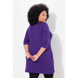 Ulla Popken  Longshirt, A-Linie, Carree-Ausschnitt, 3/4-Arm 