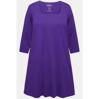 Ulla Popken  Longshirt, A-Linie, Carree-Ausschnitt, 3/4-Arm 