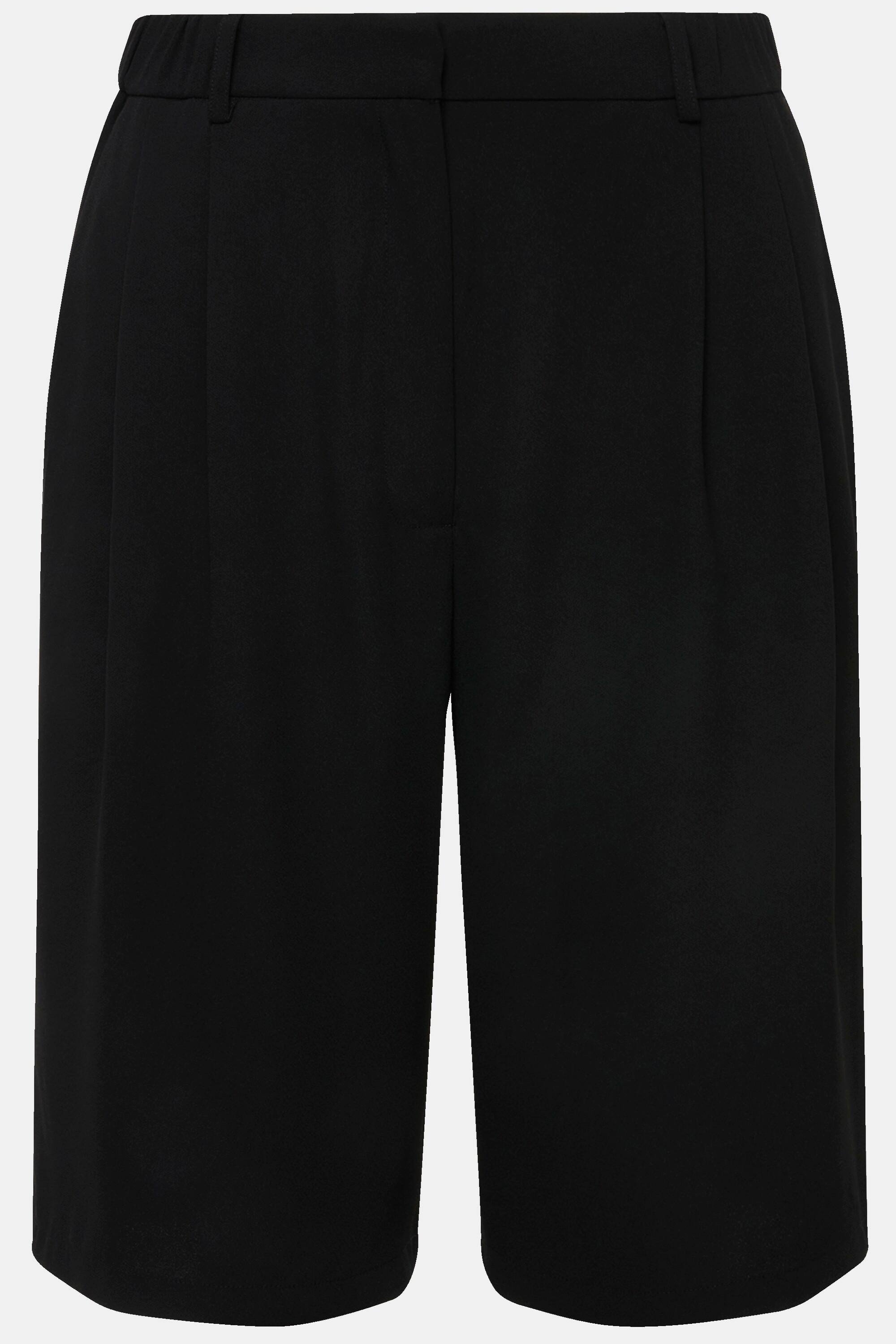 Ulla Popken  Bermuda-Shorts, weites Bein, Bundfalten 