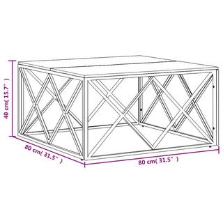 VidaXL Table basse acier inoxydable  