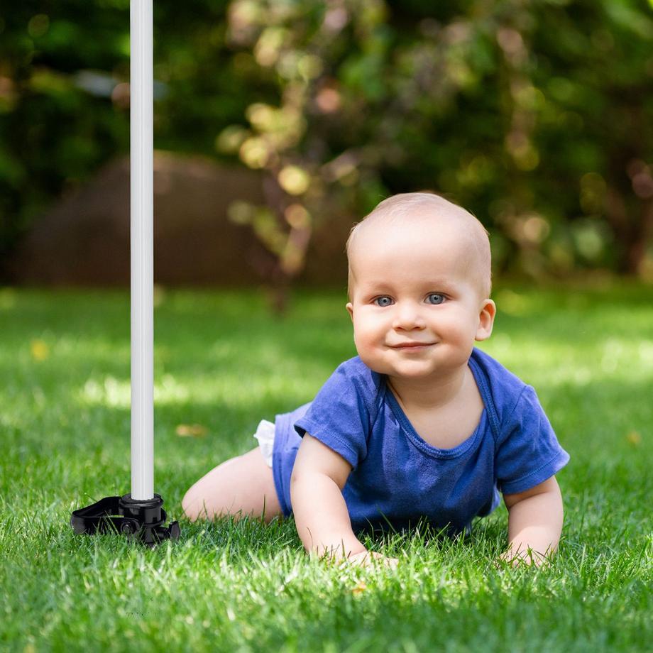 Northix  Schwarze Sonnenschirmschraube für Sand und Boden 