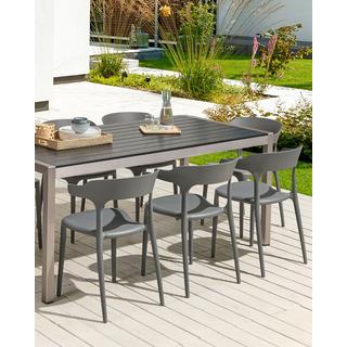 Beliani Esszimmerstuhl 8er Set aus Polypropylen Modern GUBBIO  