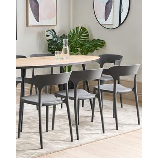 Beliani Esszimmerstuhl 8er Set aus Polypropylen Modern GUBBIO  