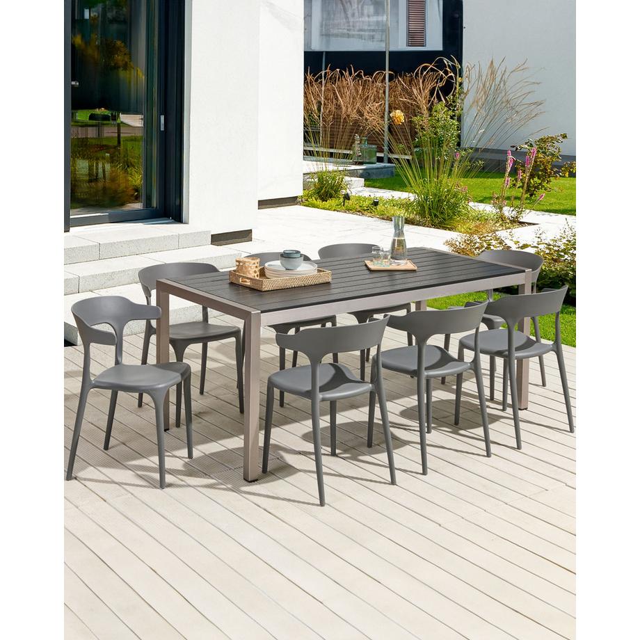 Beliani Lot de 8 chaises de salle à manger en Polypropylène Moderne GUBBIO  