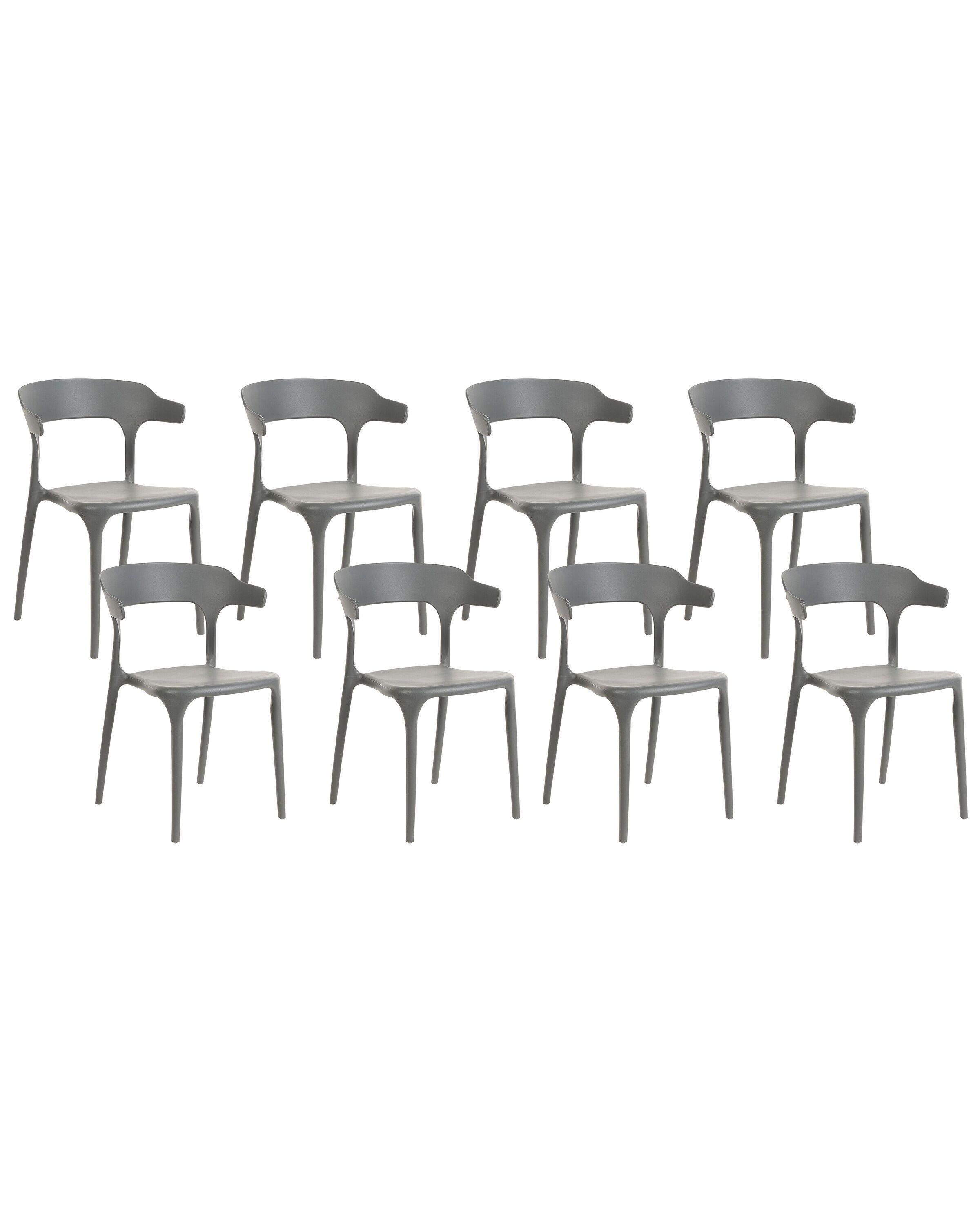 Beliani Lot de 8 chaises en Polypropylène Moderne GUBBIO  