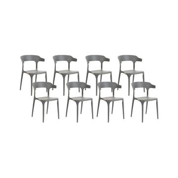 Set mit 8 Stühlen aus Polypropylen Modern GUBBIO