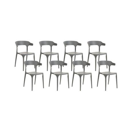 Beliani Lot de 8 chaises en Polypropylène Moderne GUBBIO  